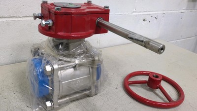 New Bray 04-0300 Manual Gear Box Actuator Flow-Tek 5000 3'' SS Ball Valve