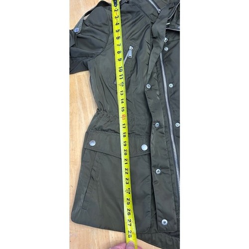 BCBGeneration OLIVE Lightweigth Hooded Windbreaker Jacket Coat Zippers L - Picture 5 of 17