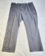 Vintage Dickies Canvas Carpenter Pants Men's 40x30 Green 100 Cotton