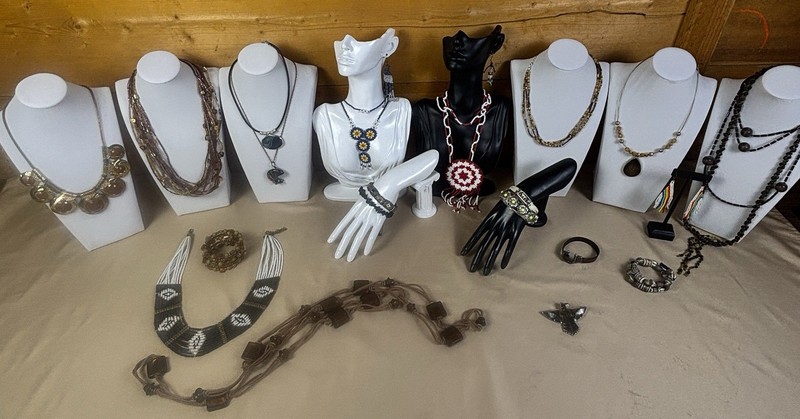 Southwestern Boho Jewelry Lot Handmade Funky 2 Lbs Mixed L10
