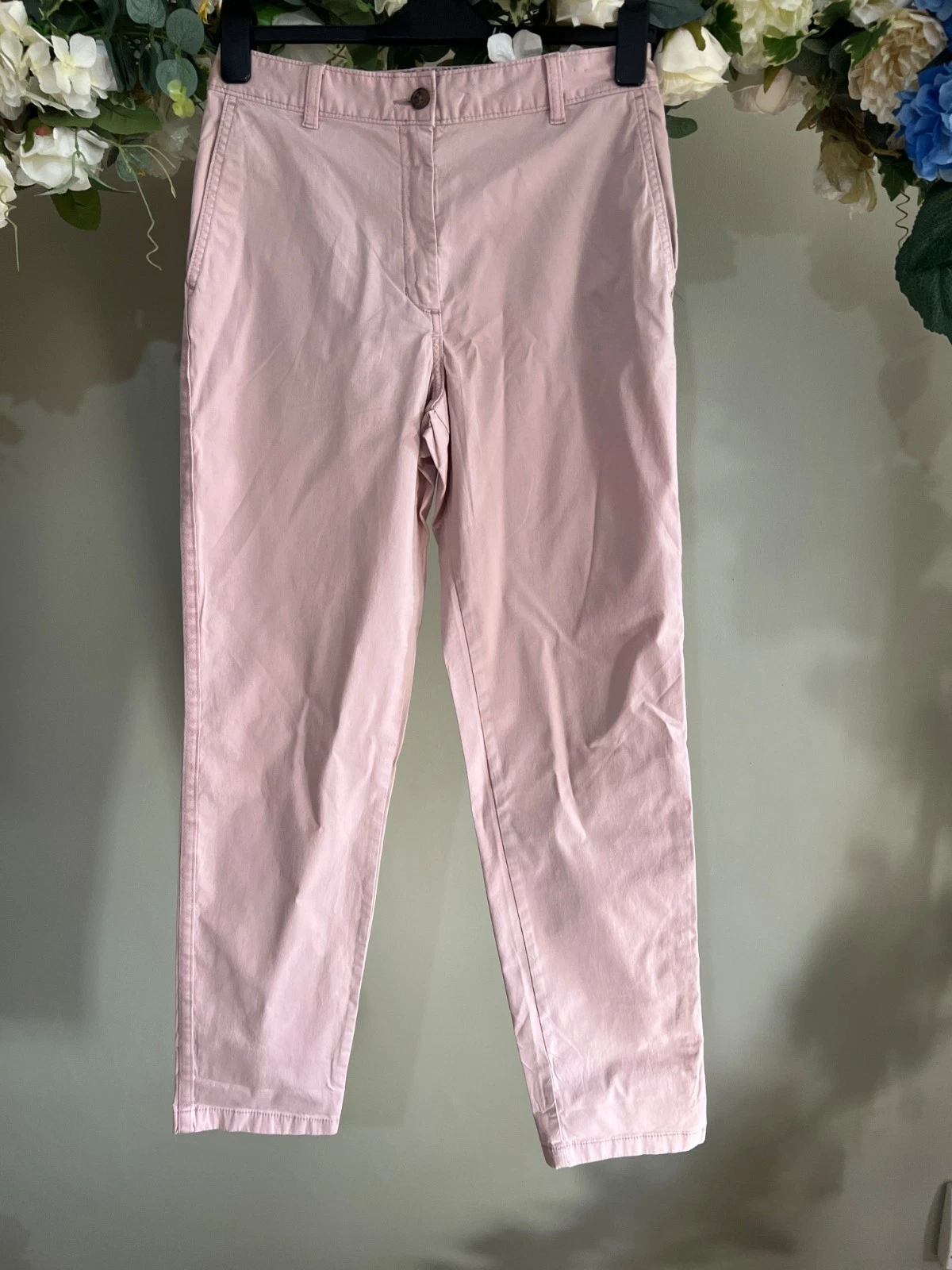 Marks And Spencer Chinos Chino Trousers M&S Womens Size 8 & 16 Pale Pink NEW