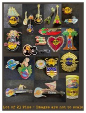 Lot of 23 Vintage Hard Rock Cafe Pins - US Locations - 8 Ltd. Ed., Closed Loc.