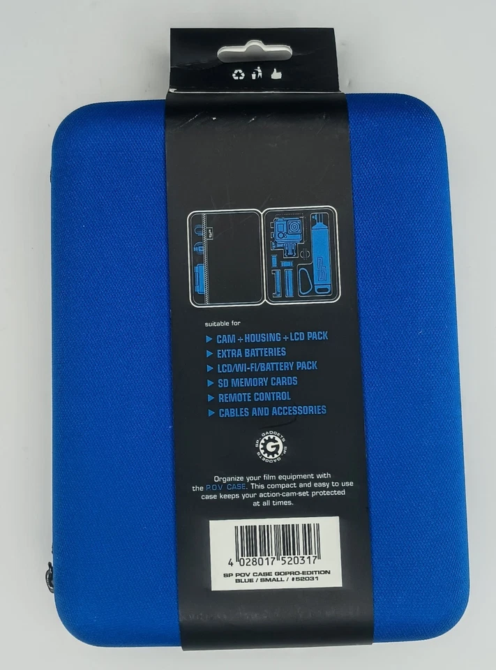 SP Gadgets  Go Pro Action Cam Travel Case POV Camera Protective Box Blue  - Image 2 of 4
