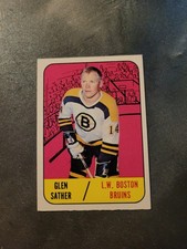 1967-68 Topps Glen Sather Rookie Card#38 - Boston Bruins L.W. HOF 