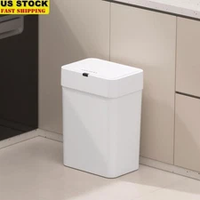 Touchless Motion Sensor Trash Can Odor Lock Bathroom Kitchen Office Automatic US