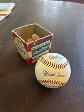 Rare Vintage Rawlings 82CC Official League Baseball With Original Partial Box!
