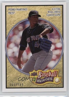 2008 Upper Deck Baseball Heroes Beige 163/299 Pedro Martinez #106 HOF sq1