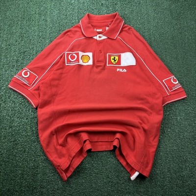 フェラーリ F1 FILA製 ポロシャツ Vintage Ferrari FILA Scuderia F1 Racing Polo Shirt L Red Italy