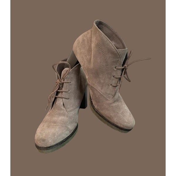Women Gabor Ankle Boots Beige Suede 38.5
