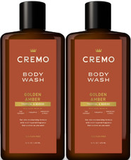 Cremo Men's Moisturizing Body Wash Golden Amber Tropical Marine 16oz-Pack of 2