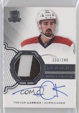 2016-17 Upper Deck The Cup Rookie 33/249 Trevor Carrick #149 Patch Auto 16aj