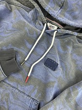 Tommy Jeans Hoodie L Blue Swirl Faded Spell Out Flag Logo