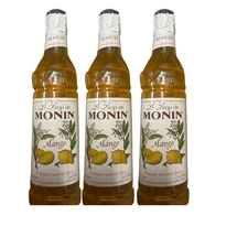 3 PACK Monin Premium Flavoring Syrup Mango 1L 33.8oz Bottle NEW