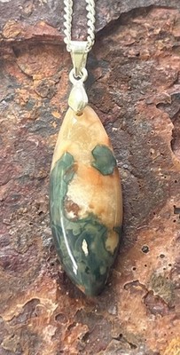 Rainforest Jasper   (Mt Hay Green Rhyolite) Pendant handmade By Me in Australia