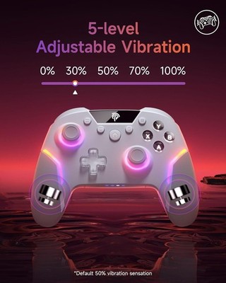 EasySMX X20 Wireless Controller PC mit RGB, Bluetooth Controller mit 2 in 1 Trig