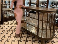 PrettyLittleThing Lavender Cut Out Maxi Dress Long Sleeve Crew Neck Size S