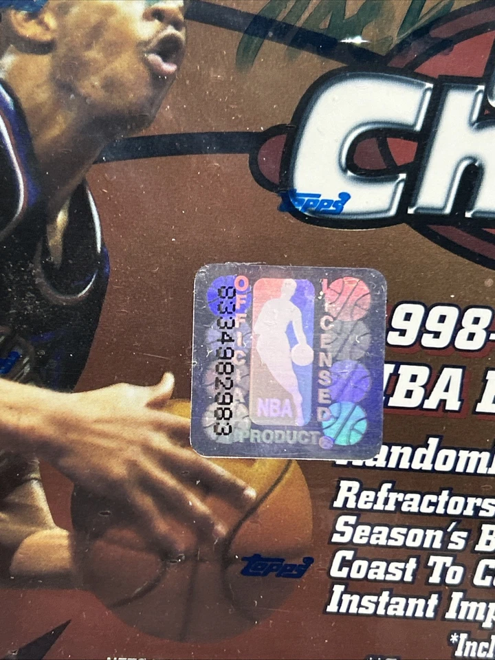 Topps 1998-99 Chrome Basketball Hobby Box 24 Packs Ugly but still sealed new SSP - Image 4 of 4