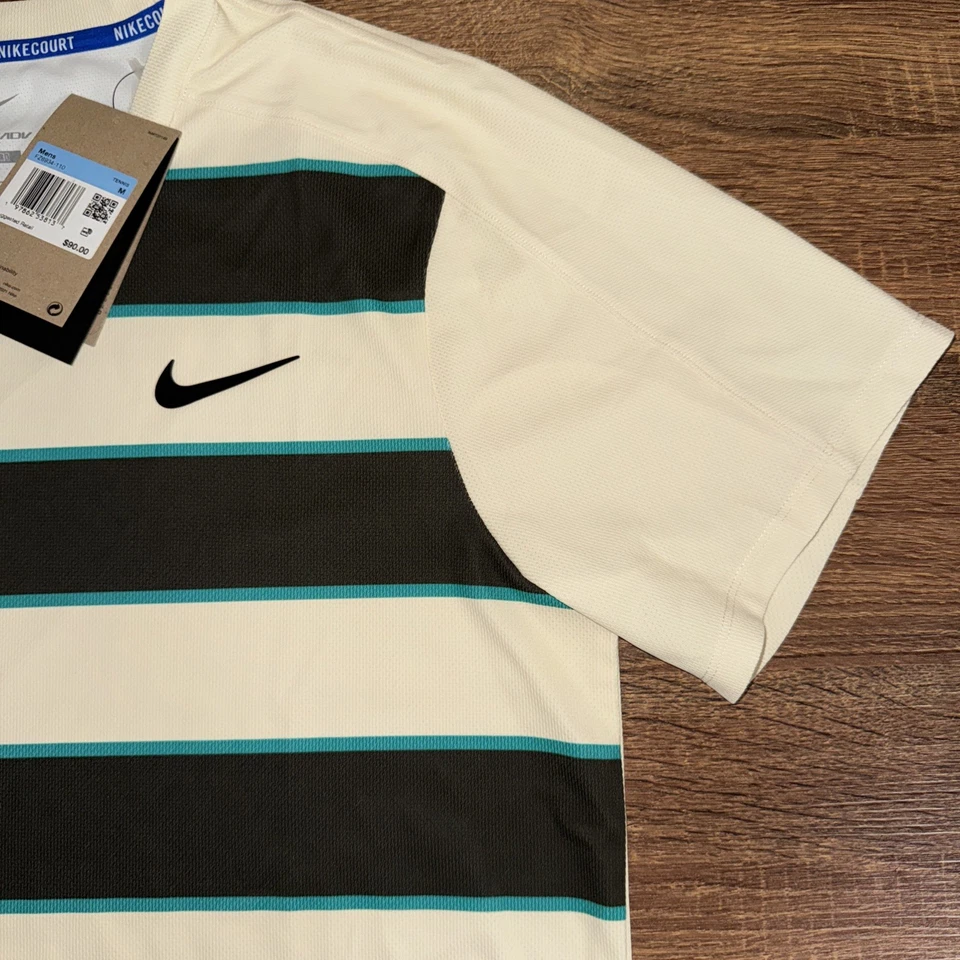 Camisa Tenis Nike Hombre Mediana Blanca Pálida Carlos Alcaraz Roland Garros Abierto de Francia Foto 3 de 4