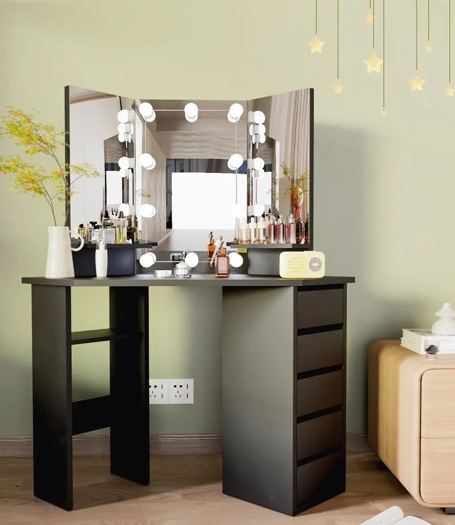 Makeup Desk Black Dressing Table Stool Ikea Large Makeup Vanity