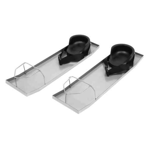 Coppia Ginocchiere Scorrevoli 28" x 8" in Calcestruzzo 2pz Scorrevoli Inox con Pastiglie - Foto 6 di 14
