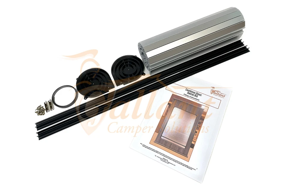 Tambour Door, Roller Door, Campervan Motorhome Caravan - Gloss Silver Finish - Image 4 of 4