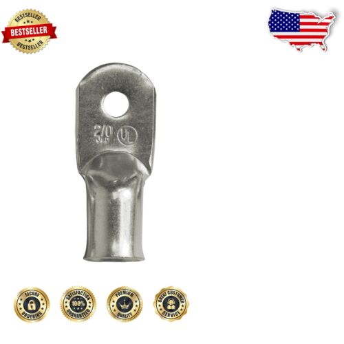 25-Piece Heavy Duty Tinned Copper Lugs - 2/0 Gauge, Moisture-Sealing Design