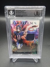 Darnell Mooney Bears Autographed Origins Patch Card Beckett BAS Slabbed COA