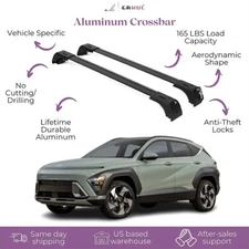 Fits Hyundai Kona 2024-2025 with Factory Rails 2PCS Roof Rack Cross Bars 165 LBS