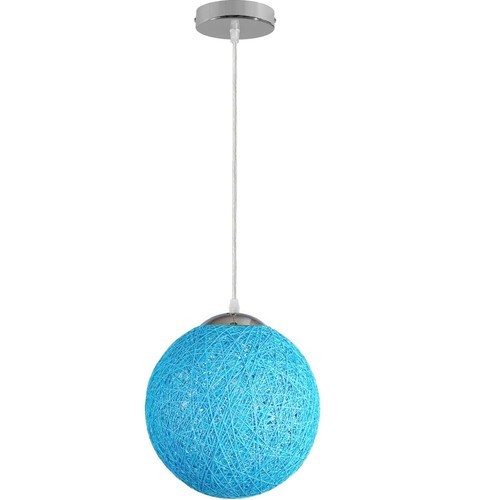 Modern Pendant Ceiling Light Natural Rattan Ball Wicker Globe Woven Lampshade UK - Picture 22 of 23