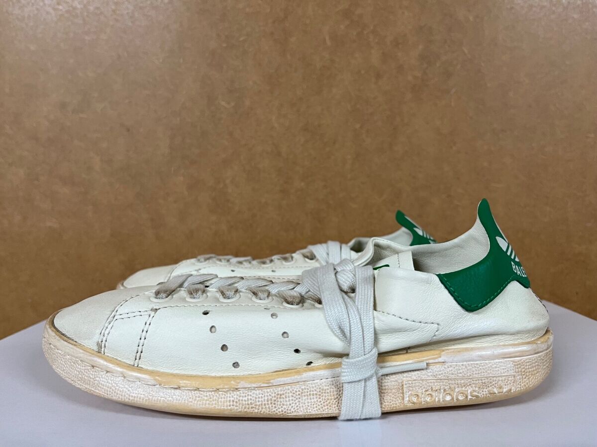 Balenciaga Adidas Stan Smith Worn Out Distressed White Green Balenciaga Adidas Stan Smith Worn Out Distressed White Green
