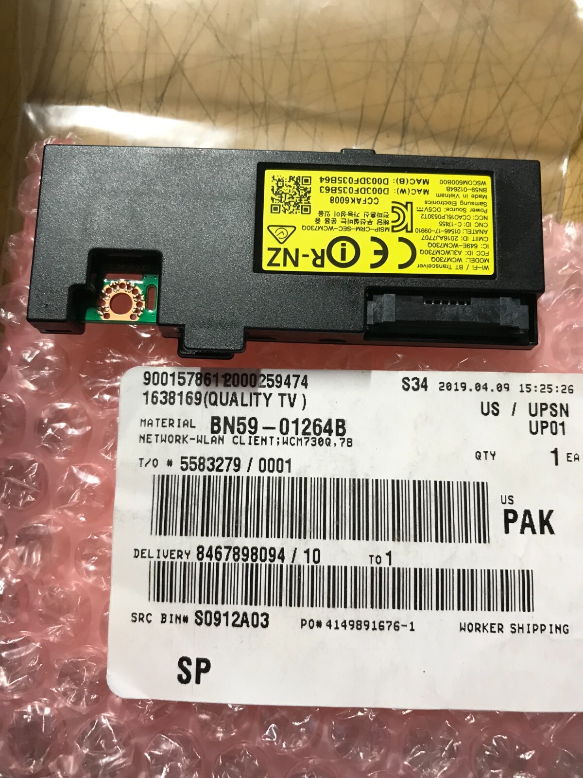 Samsung Rf Module Samsung Wifi Bluetooth RF Module Adaptor WCM730Q BN59-01264B | eBay