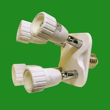 1x E27 to 4x GU10 From 1 Light Bulb Socket Converter Splitter Adaptor Lamp Base