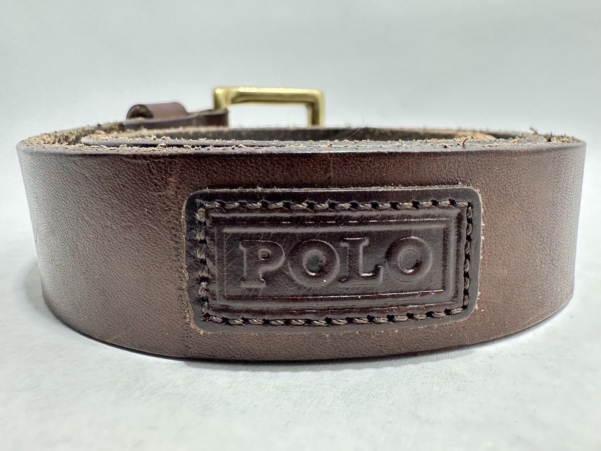 Vintage Polo Ralph Lauren Genuine Leather Brown Dress Belt  display picture 3
