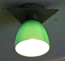 SET DI  QUATTRO PLAFONIERE " AURELIANO TOSO " UP AND DOWN VETRO  MURANO VERDE