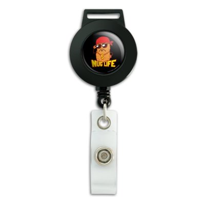 Nug Life Chicken Nugget Funny Humor Lanyard Reel Badge ID Card Holder