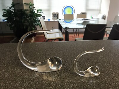 Vtg WEDGWOOD Lead CRYSTAL Fish Whale RING HOLDER