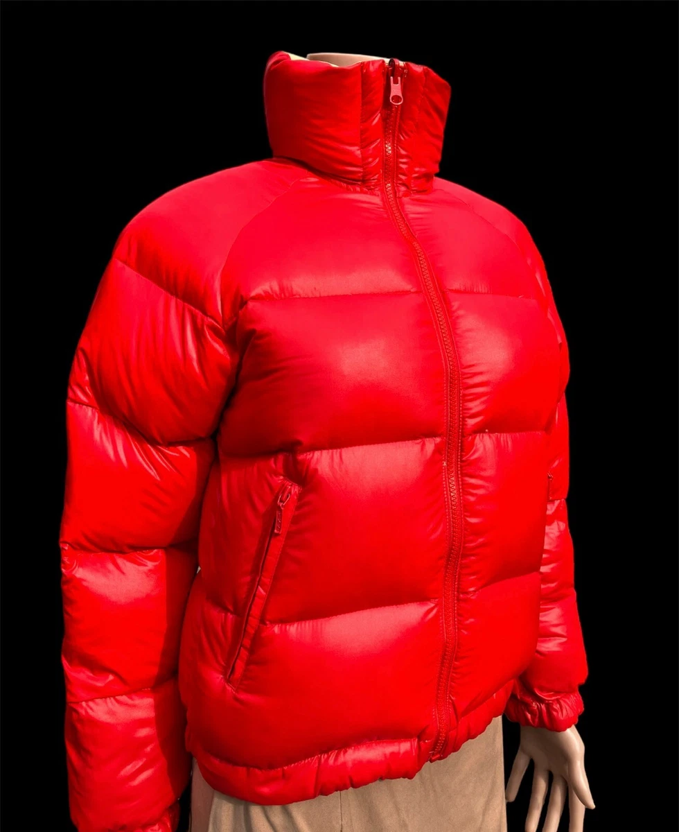Red moncler bubble jacket deals