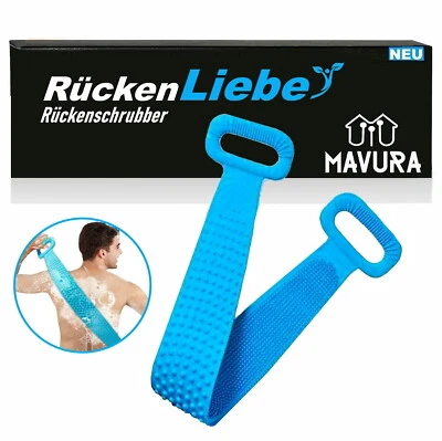 MAVURA RückenLiebe Rückenbürste Körperbürste Schrubber Massage Silikon Duschbürste 76cm