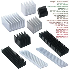 Breite 20mm kühlkörper Aluminium Eloxieren Radiatorkühler Heatsink Cooler