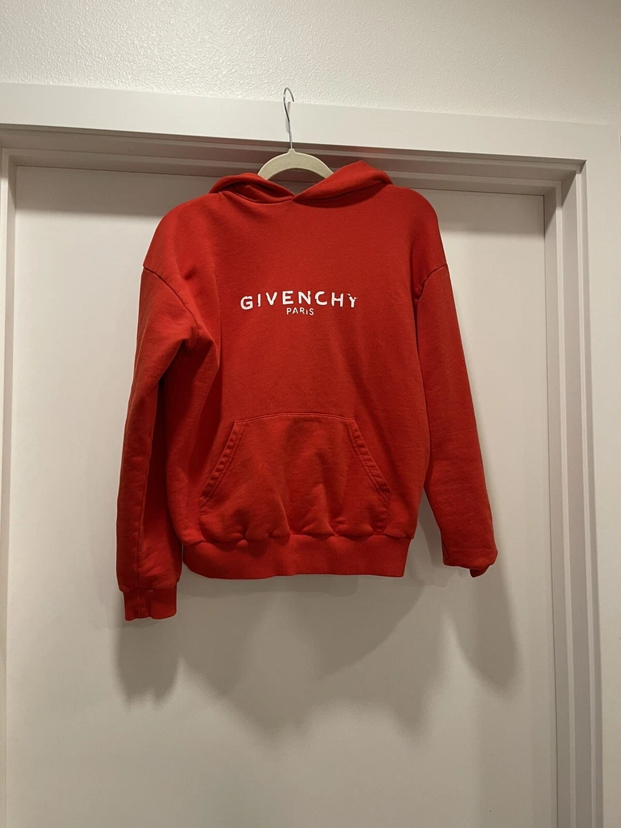Givenchy destroyed hotsell hoodie red