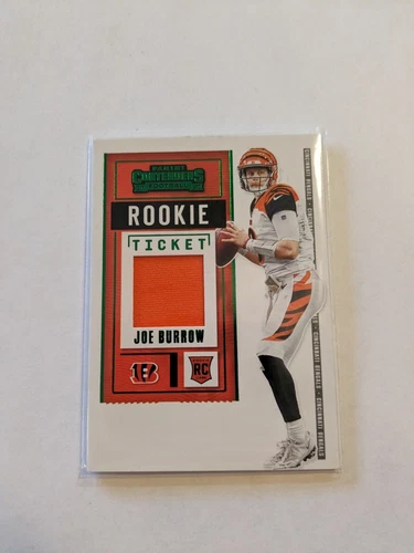 2020 joe burrow Panni Contenders Football Rookie Ticket Orange Patch 