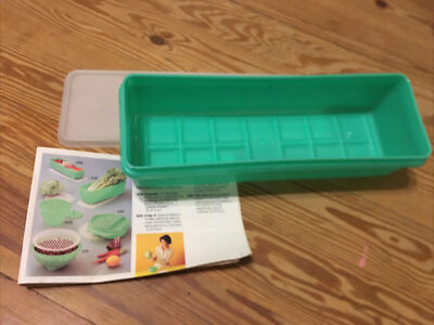 Brand New Vintage Tupperware Thin Stor Recessed Bottom For Moisture Collection