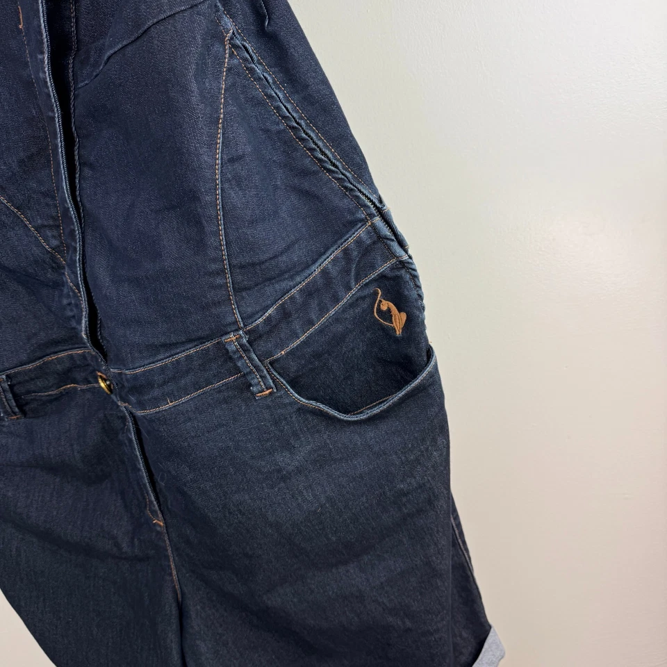 Pantalones Cortos Bebé Phat Denim Oscuro Talla 24 Talla Grande Verano Foto 3 de 4