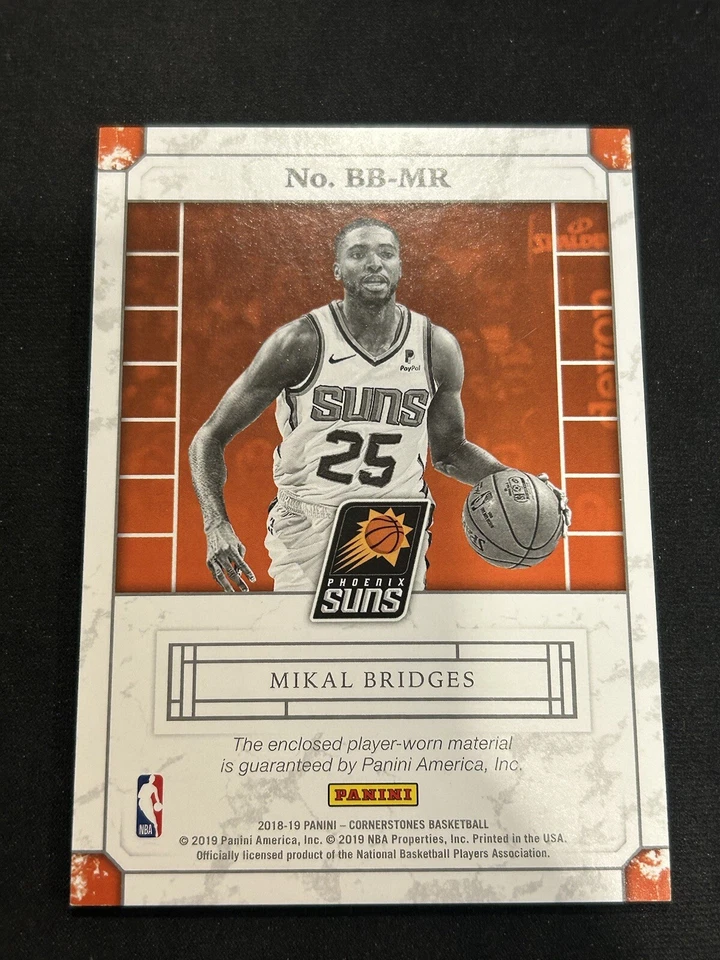 Mikal Bridges 2018-19 Cornerstones Rookie Jersey Building Blocks Suns Knicks NBA - Image 2 of 2