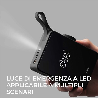 HOTO Compressore Aria Portatile Senza Fili - 150 PSI, Display LED, USB-C - Per Auto, Moto, Bici, Palloni - Foto 3