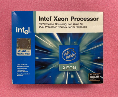Vintage & New Retail Box INTEL XEON 2.40GHz PGA 604 pin BX80532KE2400DU SL73L