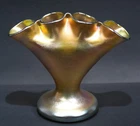 L.C. Tiffany Gold Favrile Art Nouveau Glass Quadripartite Vase Circa 1900