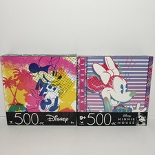 2 Disney 500 Piece Jigsaw Puzzles Bundle Minnie Mouse 11 x 14 Inch
