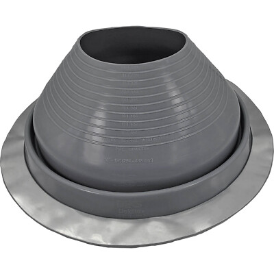#9 (10'' -19'') GRAY Round HIGH TEMP Silicone Flexible Pipe Flashing