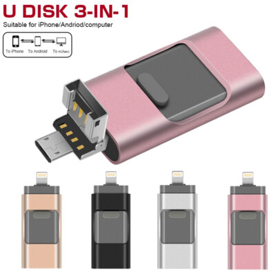 3 in 1 2TB USB 3.0 Flash Drive Speicherstick Für iPhone 11 12 13 14 Pro Max iPad
